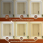 36x48 Inch LED Bathroom Mirror - Image 3