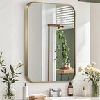 Gold Mirror, 30x36 Inch Framed Rectangle Mirror - Image 7