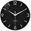 XFM Large Black Wall Clock 24 Inch Simple Wall Clocks Battery Operated Modern by XFMWallClock