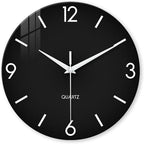XFM Large Black Wall Clock 24 Inch Simple Wall Clocks Battery Operated Modern by XFMWallClock