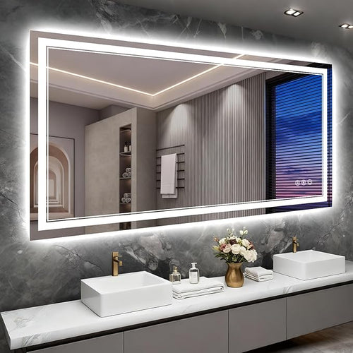 72x40 Inch LED Bathroom Mirror by Wedhouc