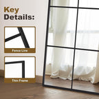 Window Mirrors for Wall Decor, Large Wall Mirrors Decorative Window Pane 30 x 70 - Image 3