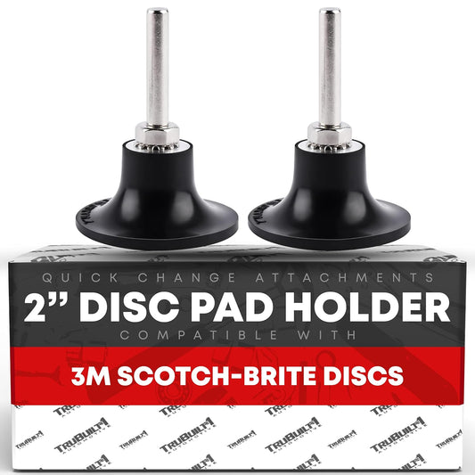 2-inch Conditioning Disc Pad Holder Assembly, Pack of 2-1/4'' Shank - Compatible with 3M ROLOC Scotch-Brite Brand Discs - Speed-Lok TR Quick-Change Attachment