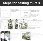 -Tropical Botanical Palm Leaf Fabric Wallpaper Living Room Bedroom Bathroom - Image 5