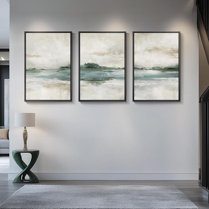 Large Framed Abstract Nature Landscape Wall Art - Image 8