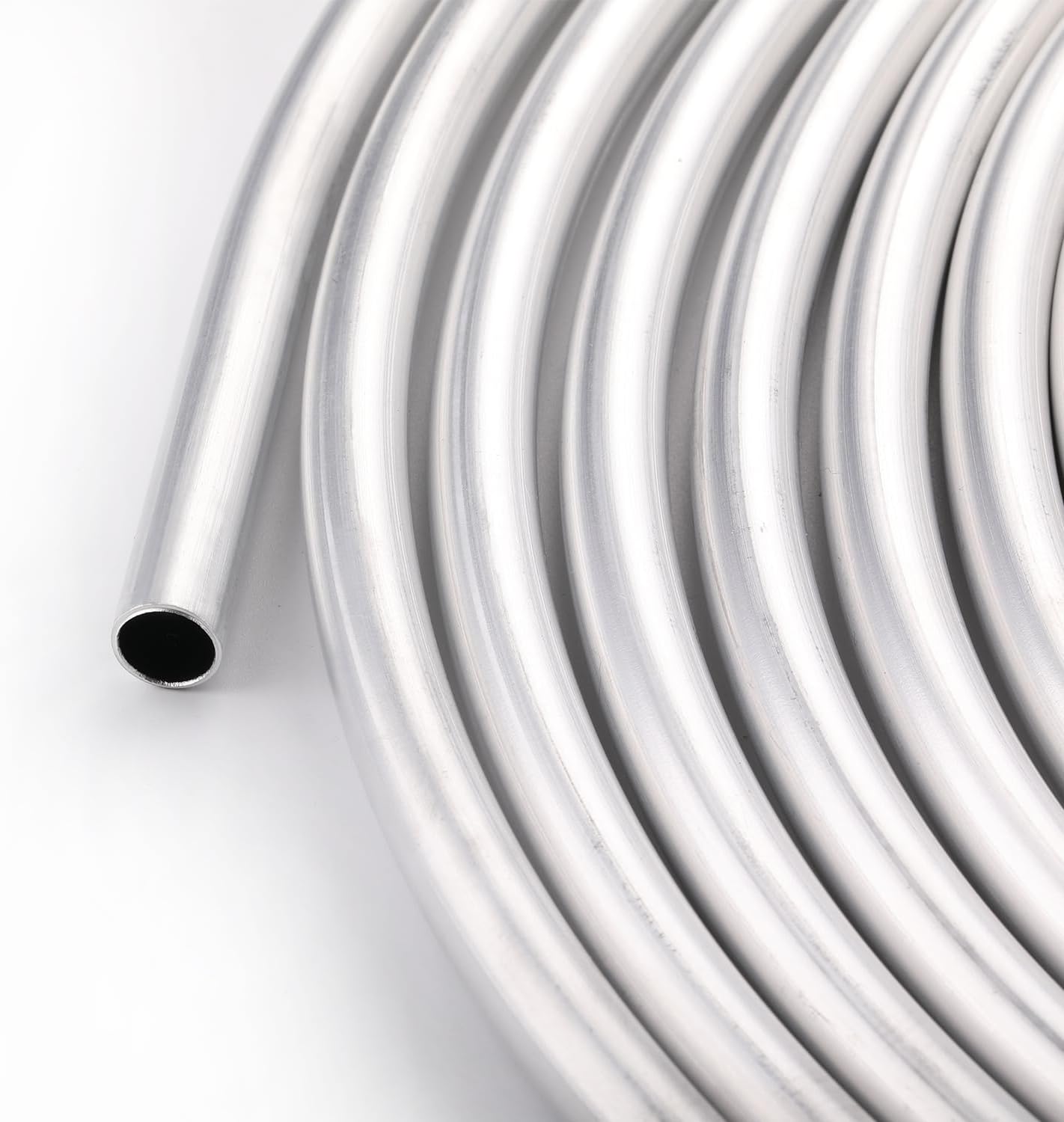 1/2" OD Aluminum Hard Fuel Line Hardline Tube Tubing Coil 16 Feet Roll