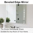 Ruomeng Frameless Mirror for Wall, 48x36 Inch Bathroom Vanity Mirror Farmhouse - Image 5