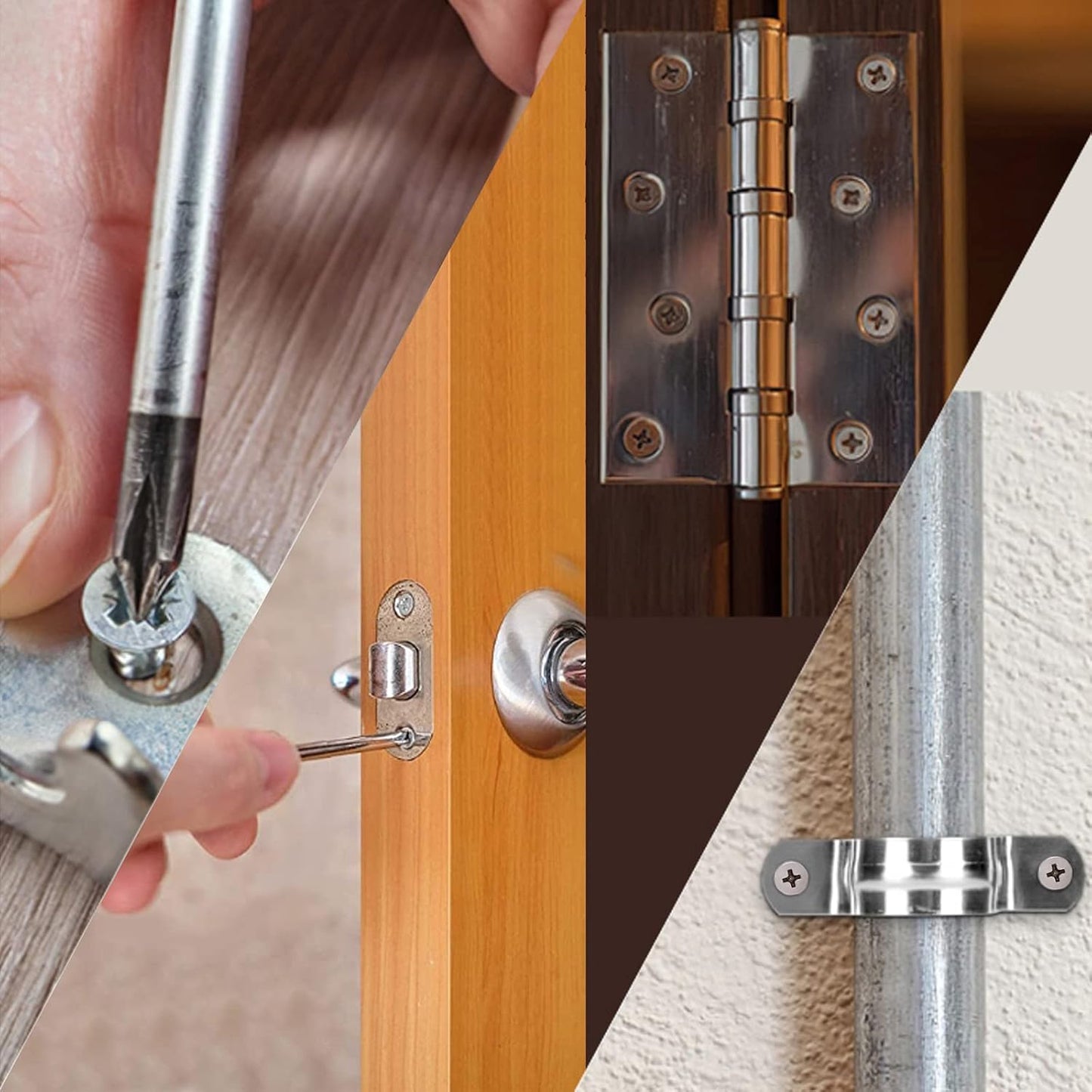 #8 x 1-1/4" Wood Screw 100Pcs 18-8 (304) Stainless Steel Screws Flat Head Phillips Fast Self Tapping Drywall Screws by SG TZH