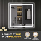 LOAAO 40"X40" LED Mirror for Bathroom, Lighted Bathroom Mirror - Image 6