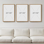 3 Piece Large Framed Abstract Boho Wall Art - Image 9