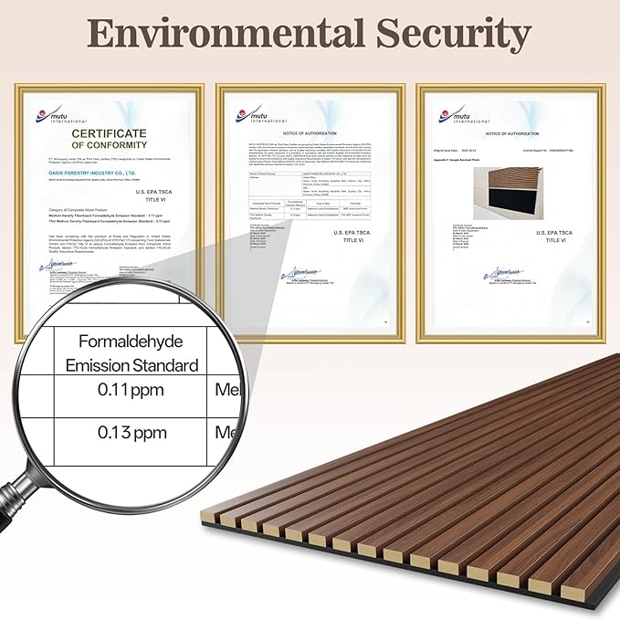 4 Pack Wood Panels for Wall, 47.24" x 23.81" Acoustic Wood Slat Wall Panel for - Image 5