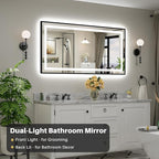 60x30 Inch LED Bathroom Mirror - Image 2