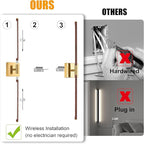 Morauroral 40″ Walnut Battery Operated Wall Sconces Set of Two, Dimmable Wall - Image 4