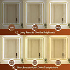 36x48 Inch LED Bathroom Mirror - Image 3