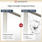 Keonjinn 55 x 36 Brushed Nickel Bathroom Mirrors - Image 4
