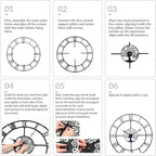 48 Inch Large Wall Clock for Living Room– Black Metal Clock - Image 5