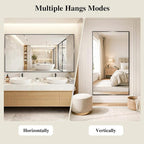 Koonmi Black Mirrors for Wall, 36x48 Inch Bathroom Mirror, Rectangular Wall - Image 6