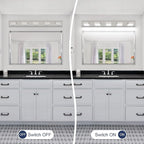 SineRise LED Modern Bathroom Vanity Light Fixtures, Brushed Nickel Modern - Image 5