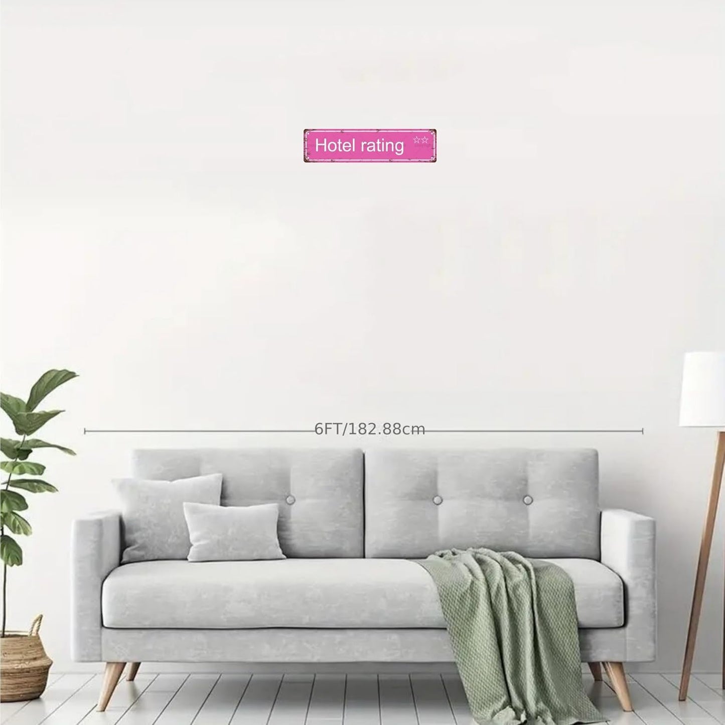 Hotel Rating Space Vintage Metal Tin Sign, Street Sign, Home Decor, Room Decor, Wall Decor, Bathroom Decor, Bar Decor, Cafe Decor, Garage Decor, 16 x 4 Inch