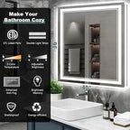 40x36 Inch LED Bathroom Mirror - Image 2