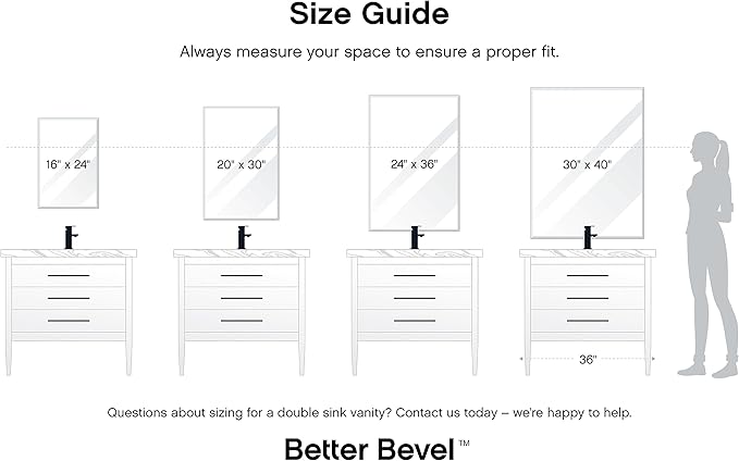 Better Bevel Frameless Square Mirror - Image 9