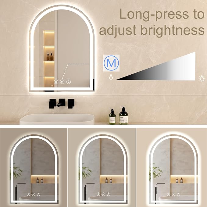 Arched LED Bathroom Mirrors - Image 5