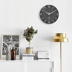 XFM Modern Wall Clock 24 Inch Large Grey Wall Clocks Battery Operated Gray - Image 4