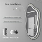 SMIROR Irregular Led Backlit Bathroom Mirror 48 x 26 inch, Asymmetrical Cloud - Image 7
