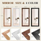Full Length Mirror 71"x30" Solid Wood Frame Floor Large Mirror - Image 2