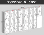 XMPMBM-Hand-Painted Cartoon Grey Tree Fabric Wallpaper Nursery Room Kids - Image 4