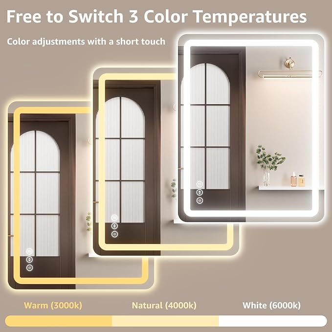 40" x 30" Led Bathroom Mirror - Image 6