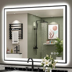 44x36 Black Framed LED Bathroom Mirror by Awandee
