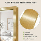 Koonmi Gold Mirrors for Wall, 30x60 Inch Bathroom Mirror, Rectangular Wall - Image 4
