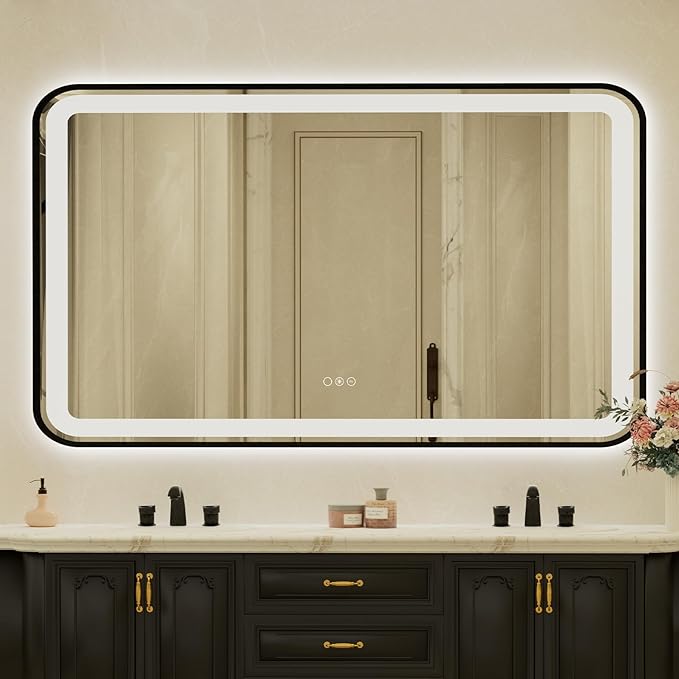 32x55 Inch LED Bathroom Mirror by Unknown