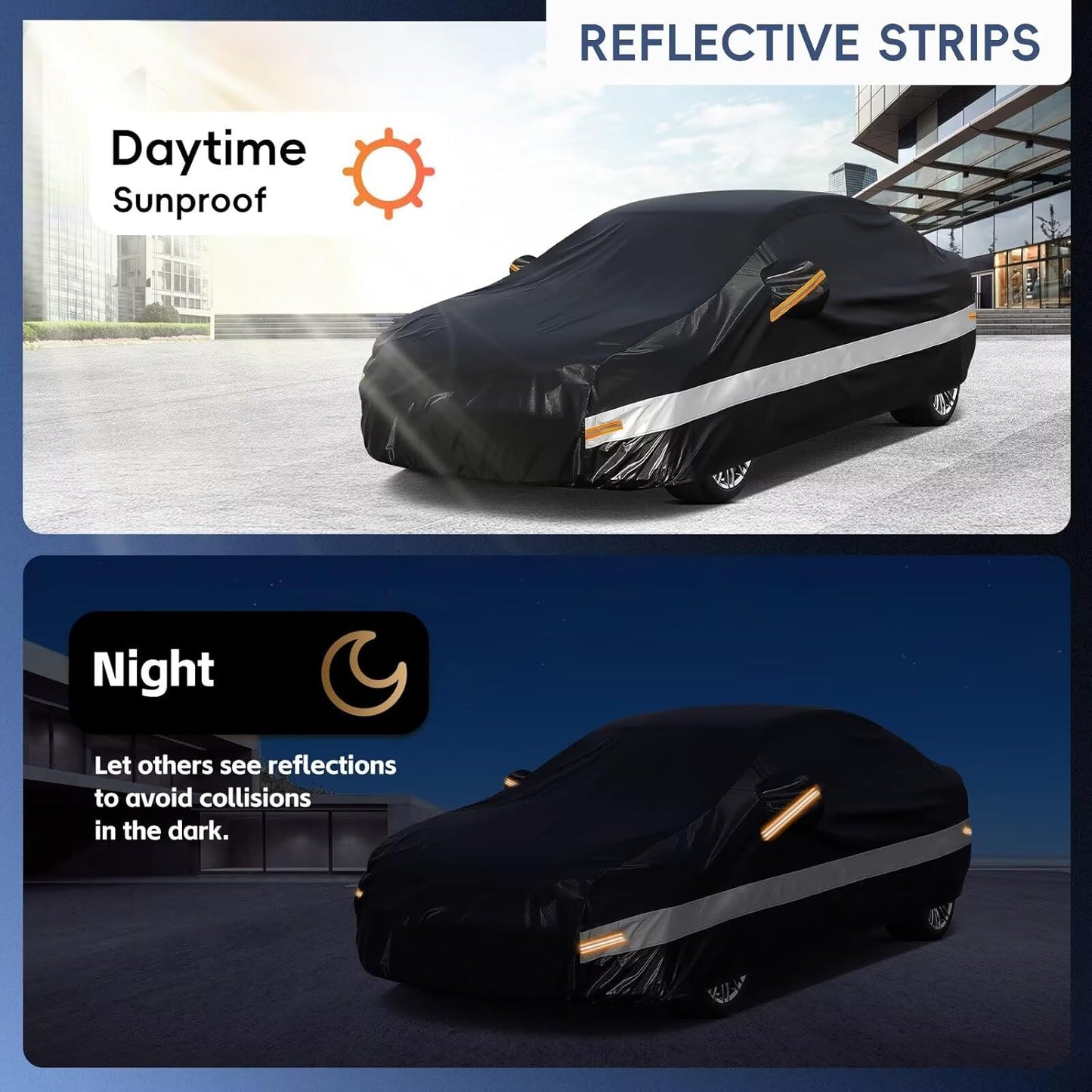 10 Layers Car Cover Custom Fit for BMW 3 Series 320i 328i 330i 335i M340i (2013-2025), Waterproof All Weather for Automobiles, Outdoor Full Cover Sun Dust Rain Protection with Cotton. Black