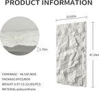 3D Faux Stone Wall Panels, Lightweight & Waterproof Accent Marble Rock Skin - Image 2
