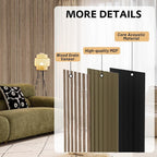 RITOLLO 4 Pack Wood Panels for Wall, 47.2"×23.6"×0.7" Wood Slat Acoustic Panels - Image 3