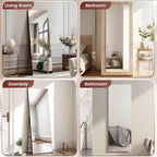 Kosmonia 71x28 Frameless Full Length Silver Coating Mirror w/Distortion Free - Image 9