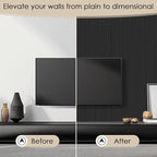 16-Pack 3D Slat Wall Panels — Soundproof Faux Wood Panels - Image 3