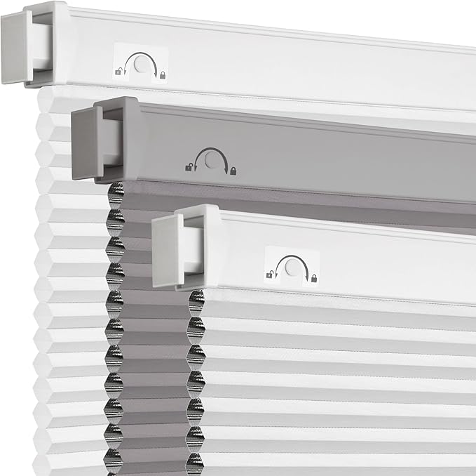 Grandekor No Drill No Tools Cordless Cellular Shades, 45.5" W x 64" H, UV by Grandekor