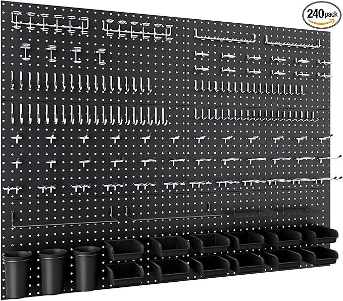 INCLY 48x36 Inch Metal Peg Board Kit by INCLY