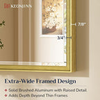 Keonjinn Gold Bathroom Mirror 40" x 30", Tempered Glass - Image 2