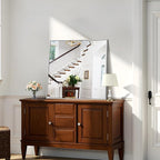 KOCUUY Silver Framed Mirror, HD Tempered Glass, Anti-Rust Brushed Silver Frame - Image 7