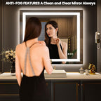 LOAAO 40"x34" LED Bathroom Mirror - Image 2