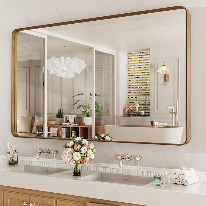 LOAAO 60X40 Inch Bathroom Mirror by LOAAO