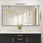 LOAAO Black Bathroom Mirror 55"X30" - Image 9