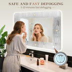EOGOW Backlit Mirror for Bathroom, Stepless Dimmable, 3 Color Lights, High Lumen - Image 2