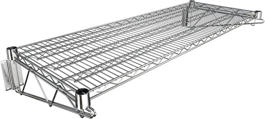 18" x 48" Chrome Wire Wall Mount Shelf