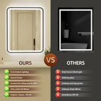 32x40 Inch Black Framed LED Bathroom Mirror - Image 7