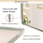 Keonjinn 40 x 24 Inch Brushed Nickel Bathroom Mirrors - Image 3